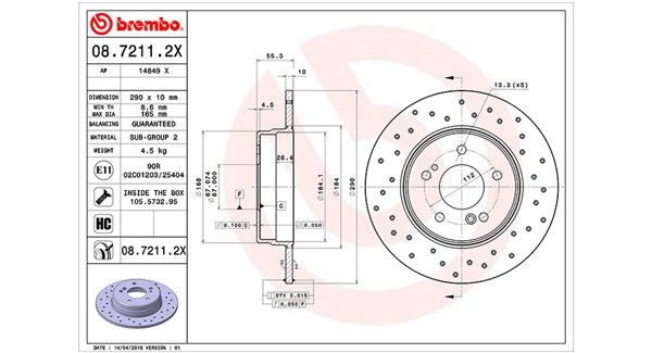 MAGNETI MARELLI Тормозной диск 360406032002